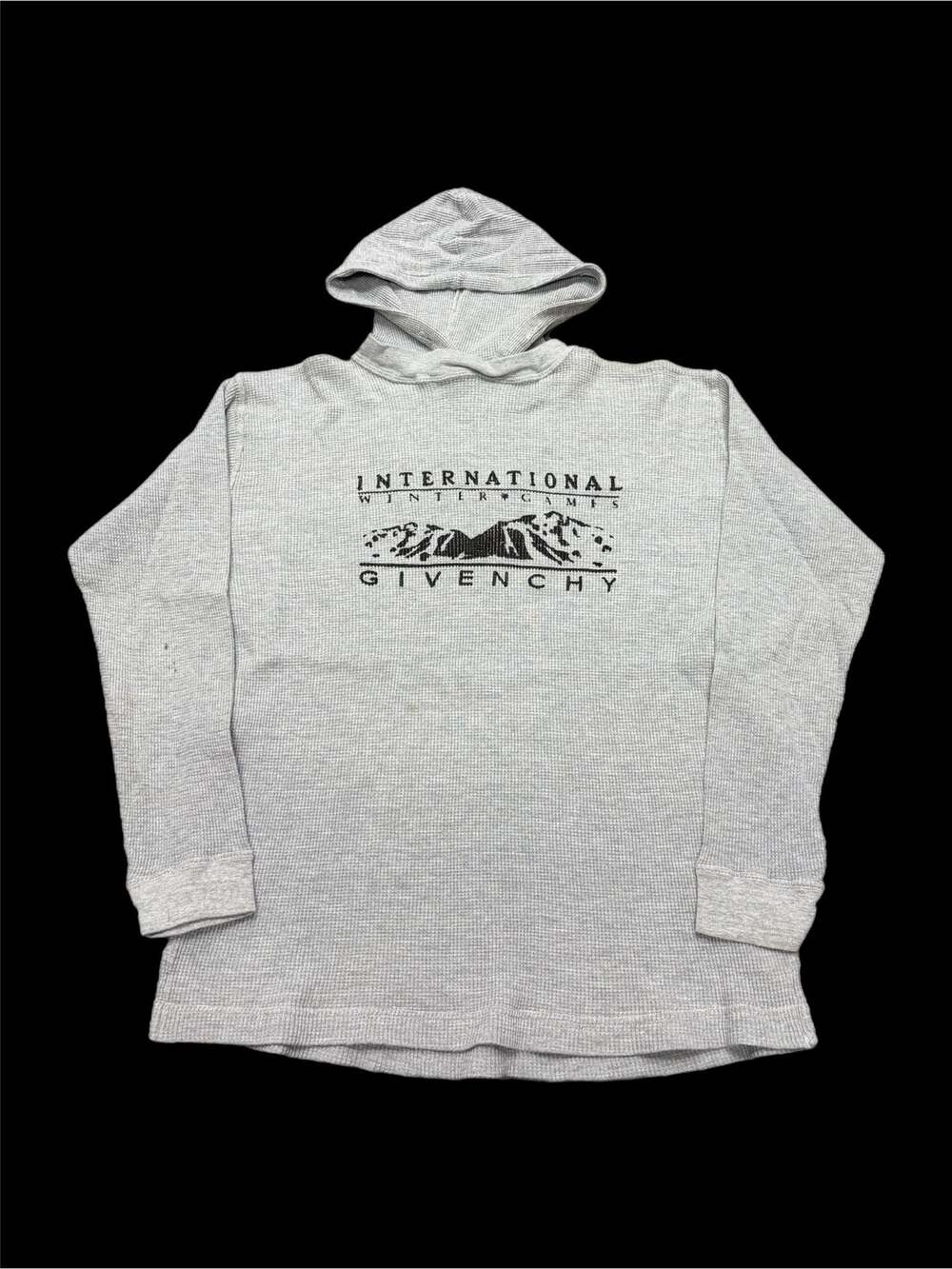 Vintage Givenchy Activewear International Winter Games Waffle Knit Hoodie